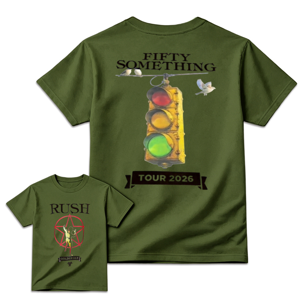 Rush Golden Ale Fifty Something Tour 2026 Double-Sided Graphic Tee