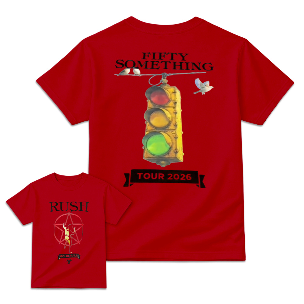 Rush Golden Ale Fifty Something Tour 2026 Double-Sided Graphic Tee
