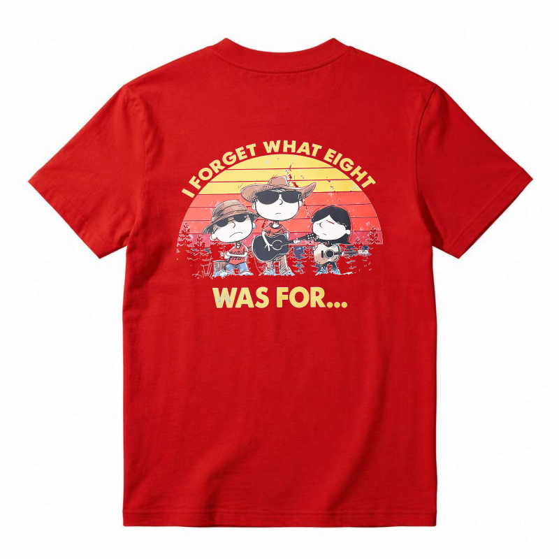 I Forget What Eight Was For Vintage Sunset Cartoon Characters T-shirt