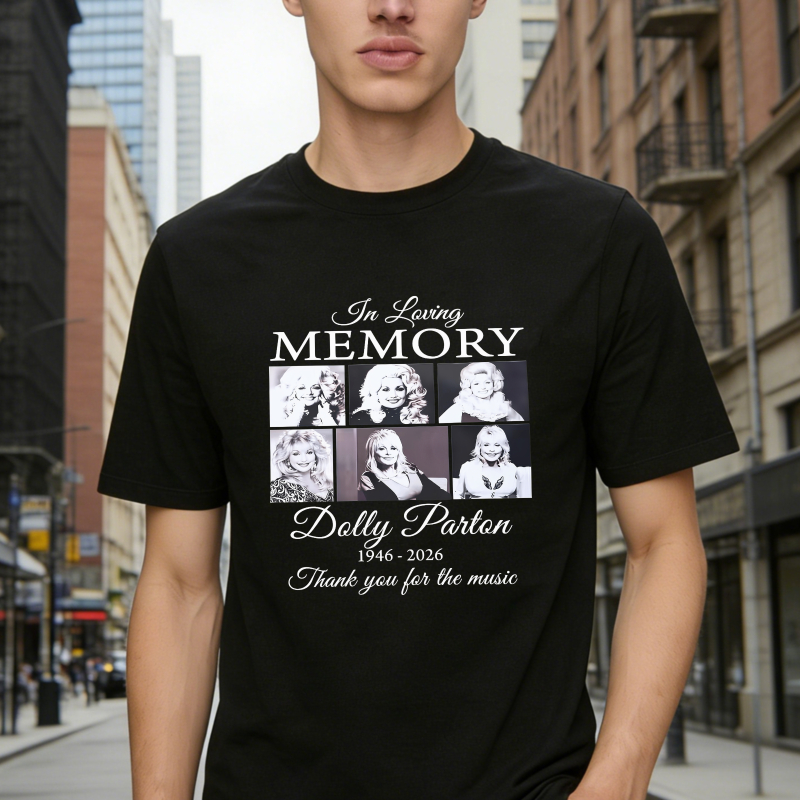 In Loving Memory Dolly Parton 1946-2026 Thank You For The Music Photo Collage Tribute Unisex Classic T-shirt