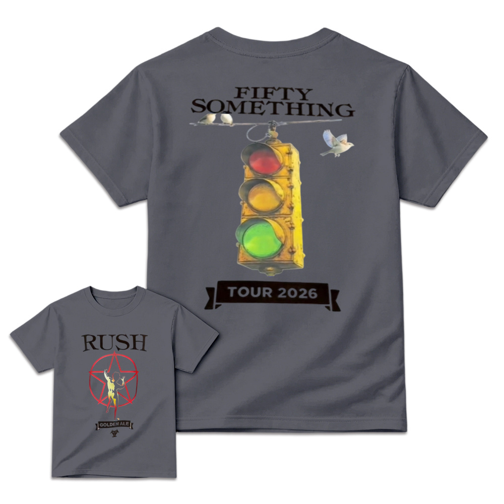 Rush Golden Ale Fifty Something Tour 2026 Double-Sided Graphic Tee