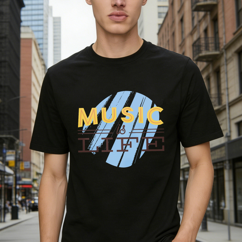 Music Is Life Retro Vintage Style Graphic Unisex Classic T-shirt