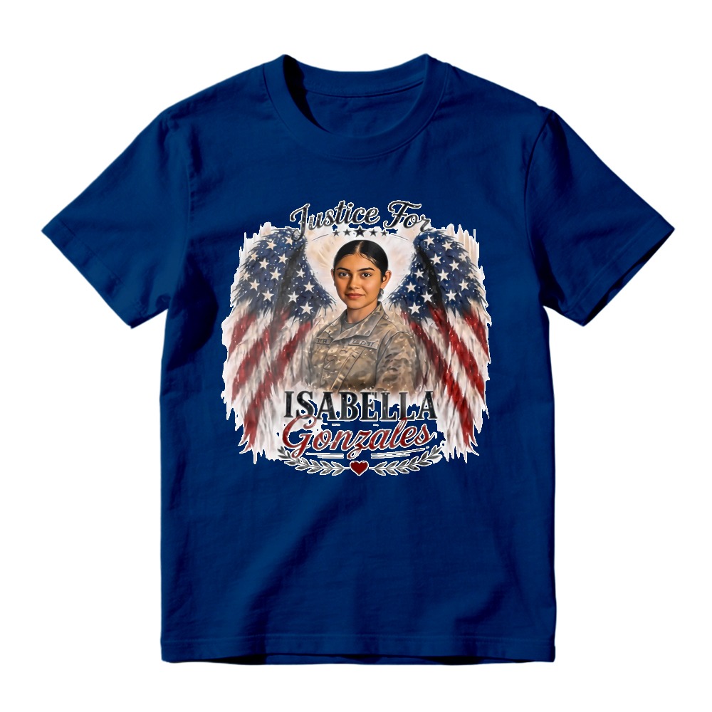 Justice For Isabella Gonzales American Flag Wings Military Portrait Unisex Classic T-shirt