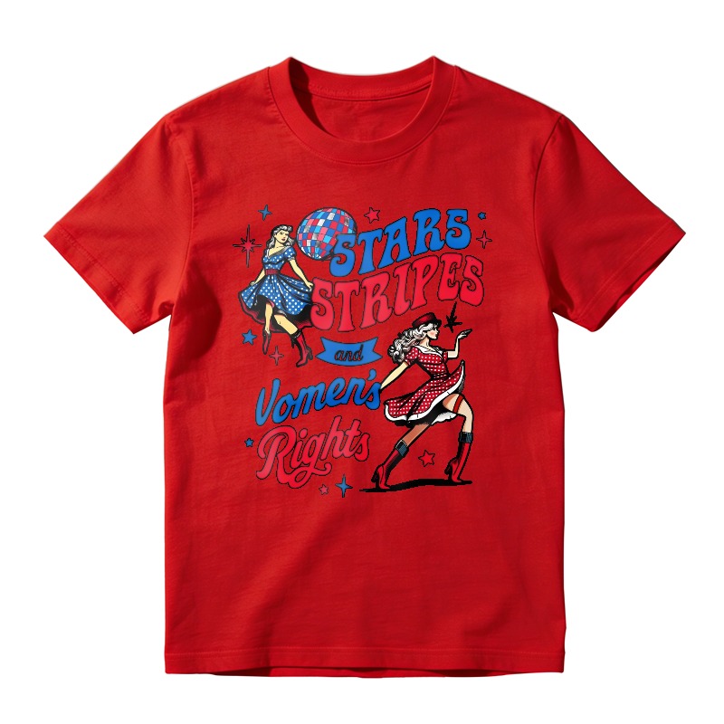Stars Stripes And Womens Rights Vintage Retro Patriotic Feminist Graphic Unisex Classic T-shirt