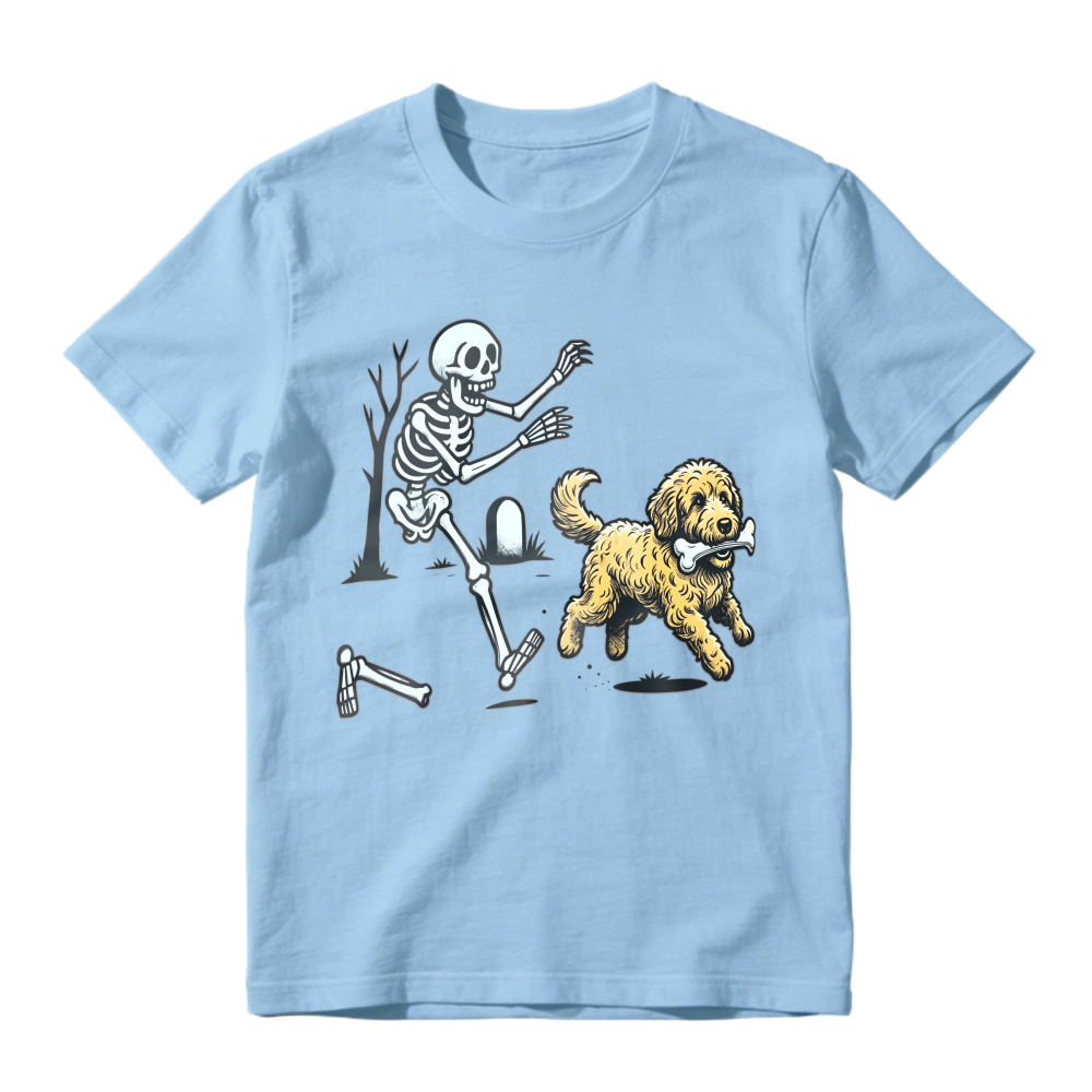 Skeleton Running From Dog With Bone Unisex Classic T-shirt