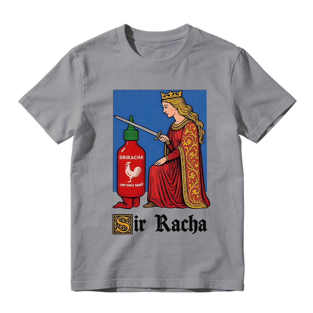 Retro Medieval Art Shirt, Funny Knight Meme Hot Sauce Gift, Red Faire , Unisex
