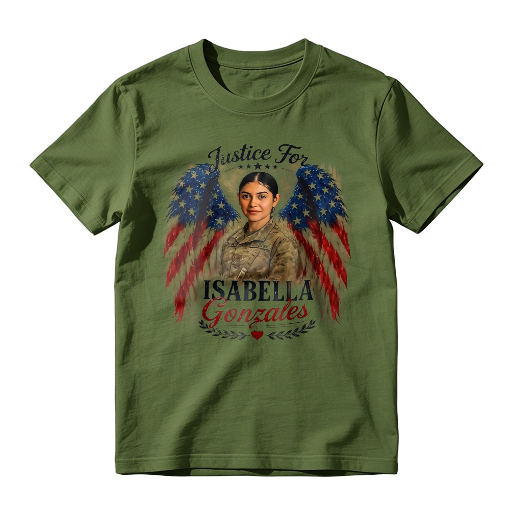 Justice For Isabella Gonzales American Flag Wings Military Portrait Unisex Classic T-shirt