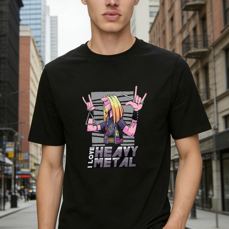 I Love Heavy Metal Rock Music Graphic Unisex Classic T-shirt
