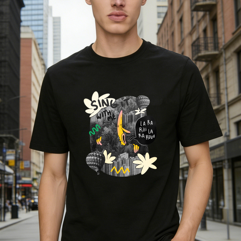 Sing With Me La Ra Ru La Ra Roo Abstract Art Unisex Classic T-shirt