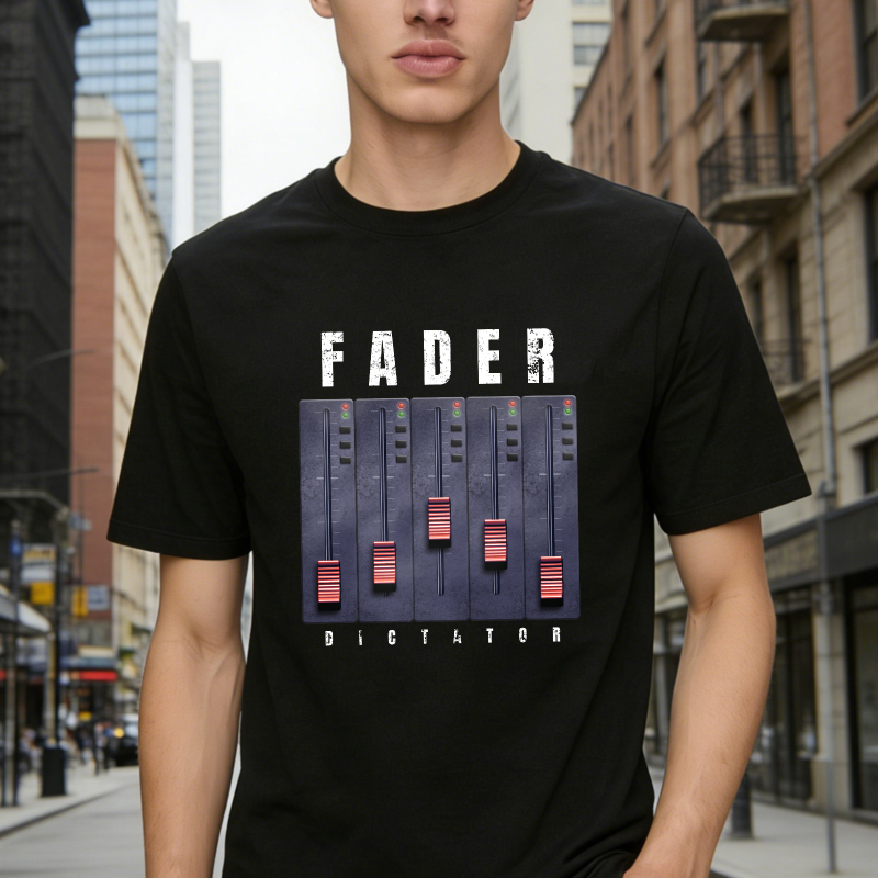 Fader Dictator Audio Mixer Sliders Graphic Unisex Classic T-shirt