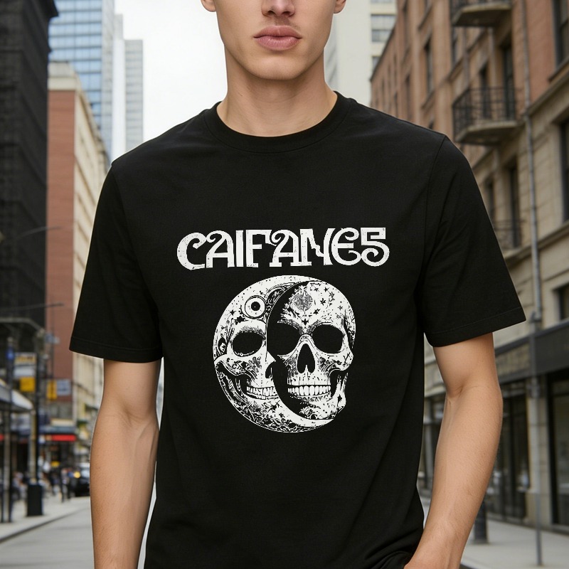 Cairanes Skull And Moon Graphic Unisex Classic T-shirt