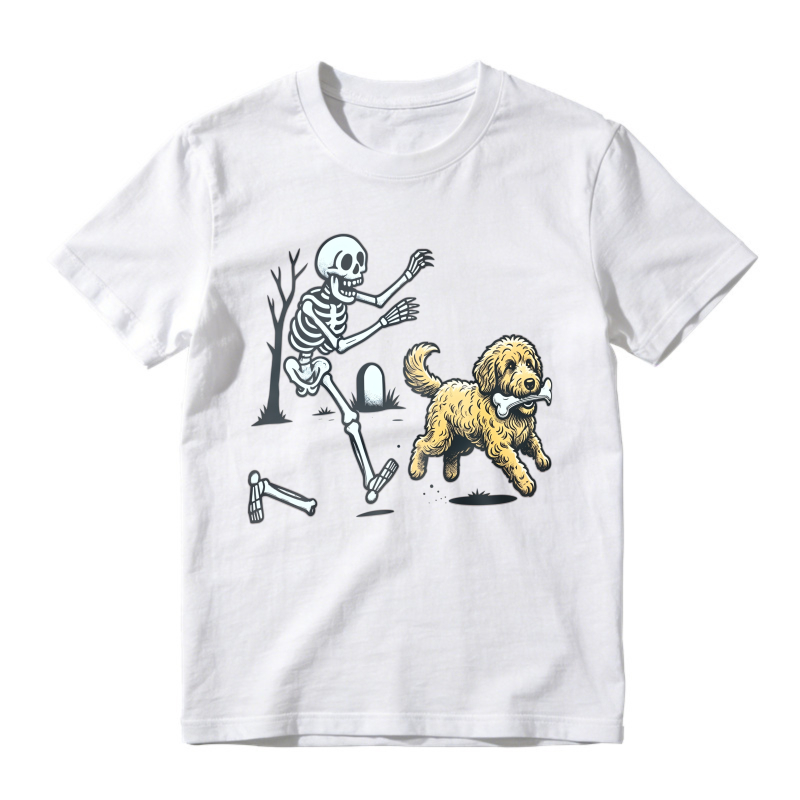 Skeleton Running From Dog With Bone Unisex Classic T-shirt
