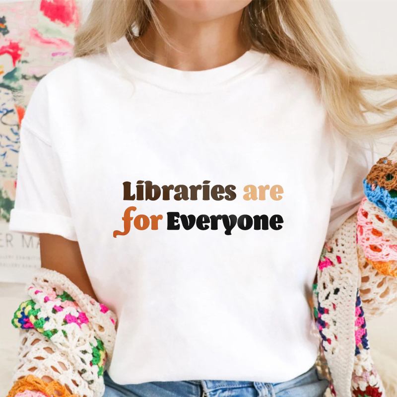 Libraries Are For Everyone Text Graphic, Unisex Classic T-shirt
