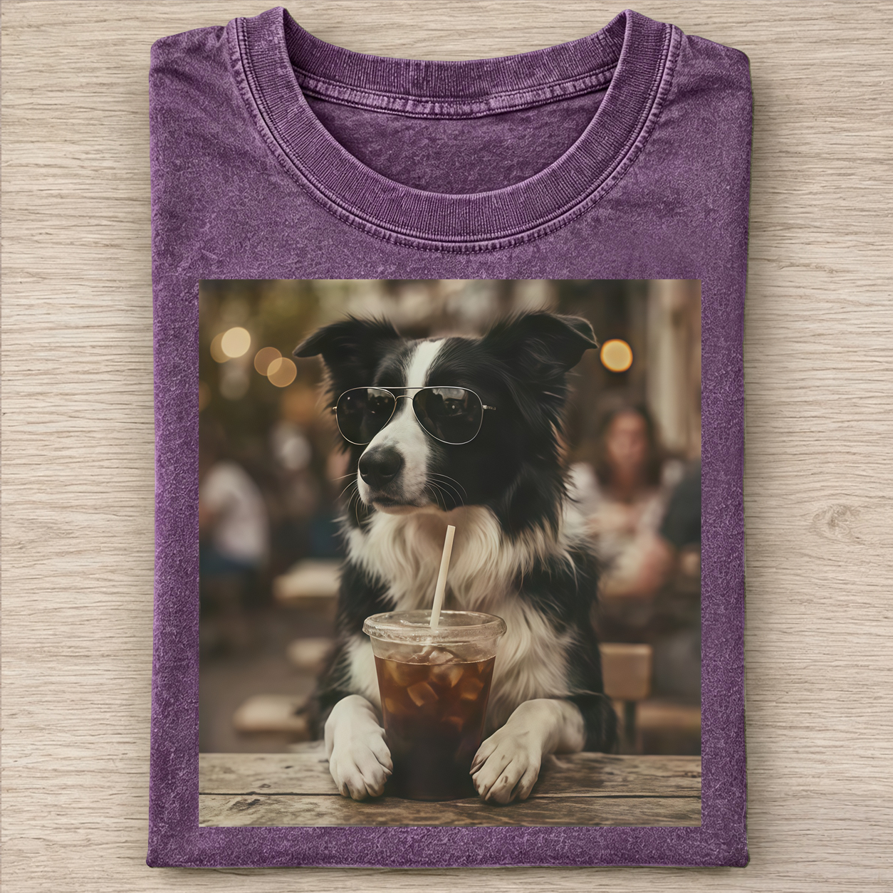 Funny Border Collie Drinking Beer T-shirt