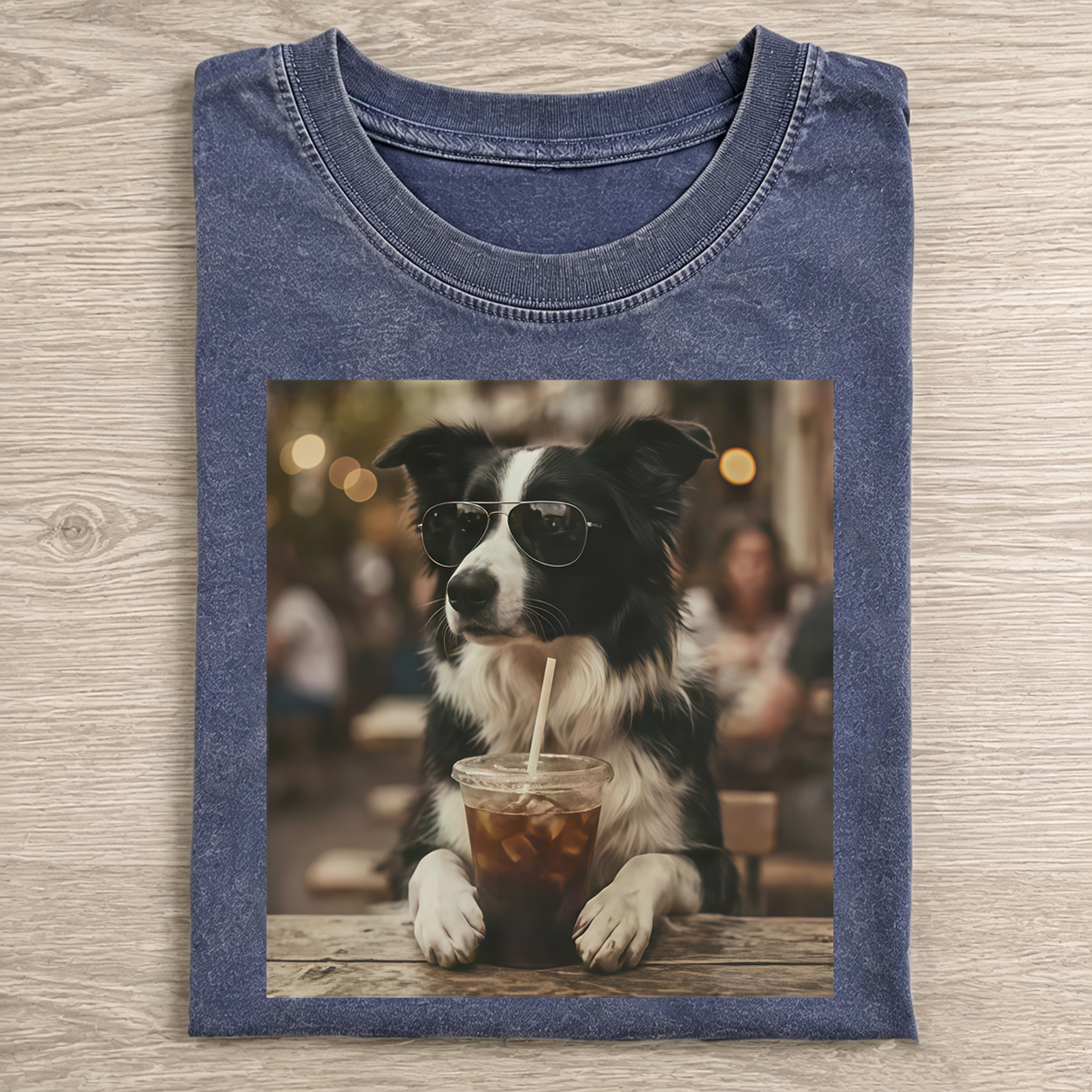 Funny Border Collie Drinking Beer T-shirt