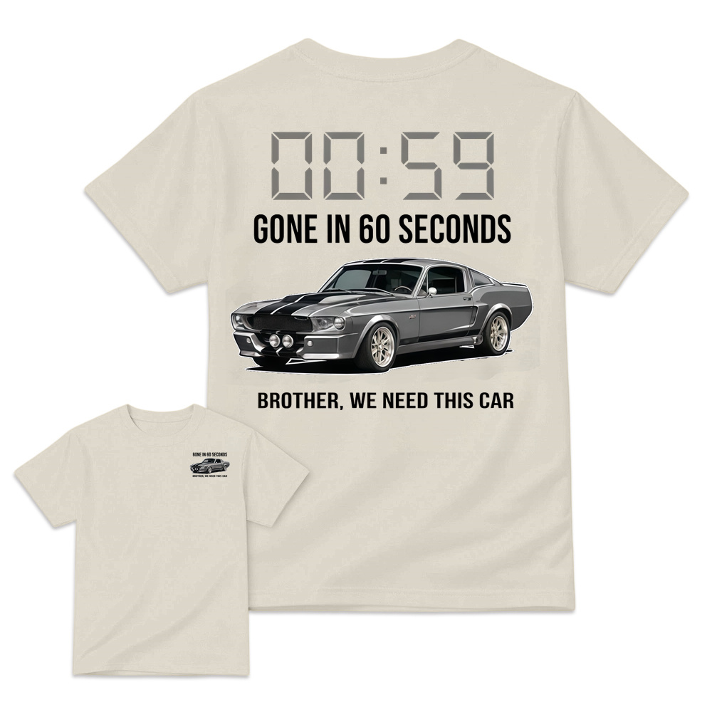 G. in 60 Seconds Inspired Graphic Tee, Unisex Casual Streetwear