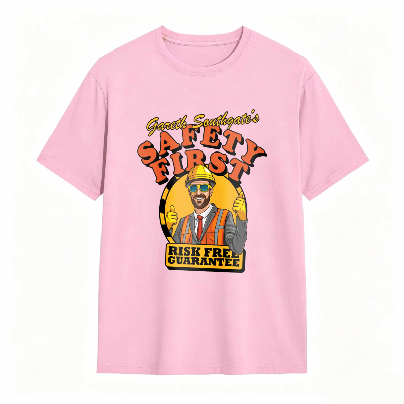 Safety First Construction Worker With Hard Hat And Safety Vest Unisex Classic T-shirt