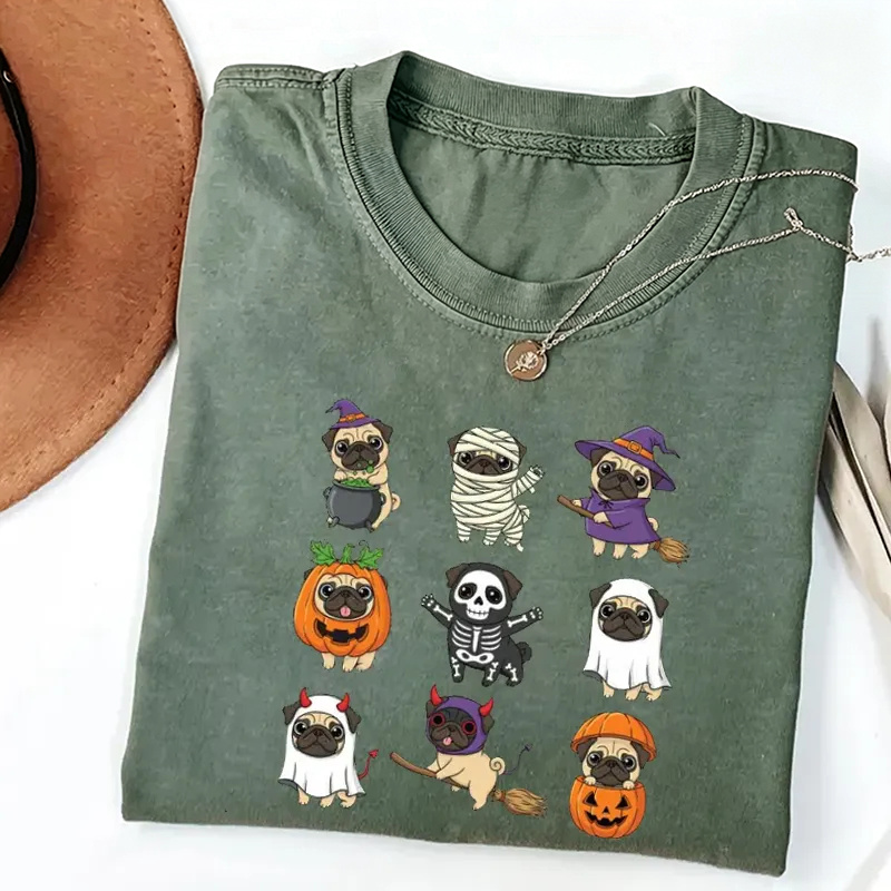 Cute Halloween Pug T-shirt