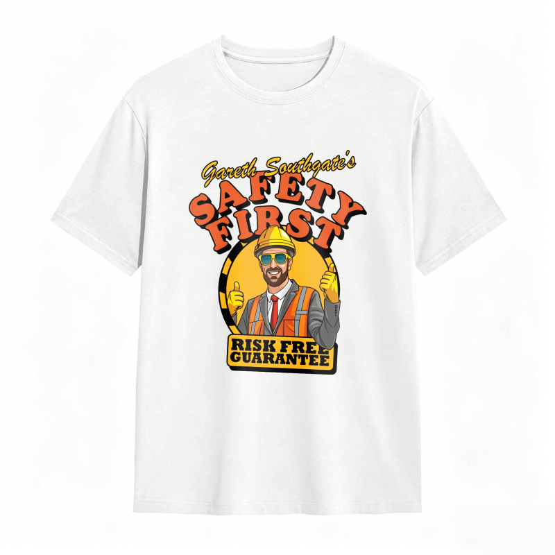 Safety First Construction Worker With Hard Hat And Safety Vest Unisex Classic T-shirt