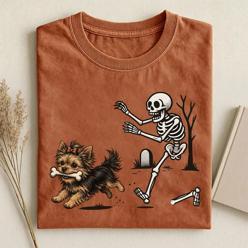 Halloween Yorkie Dog T-shirt