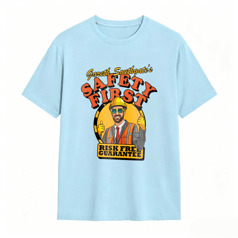 Safety First Construction Worker With Hard Hat And Safety Vest Unisex Classic T-shirt