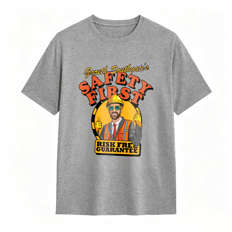 Safety First Construction Worker With Hard Hat And Safety Vest Unisex Classic T-shirt