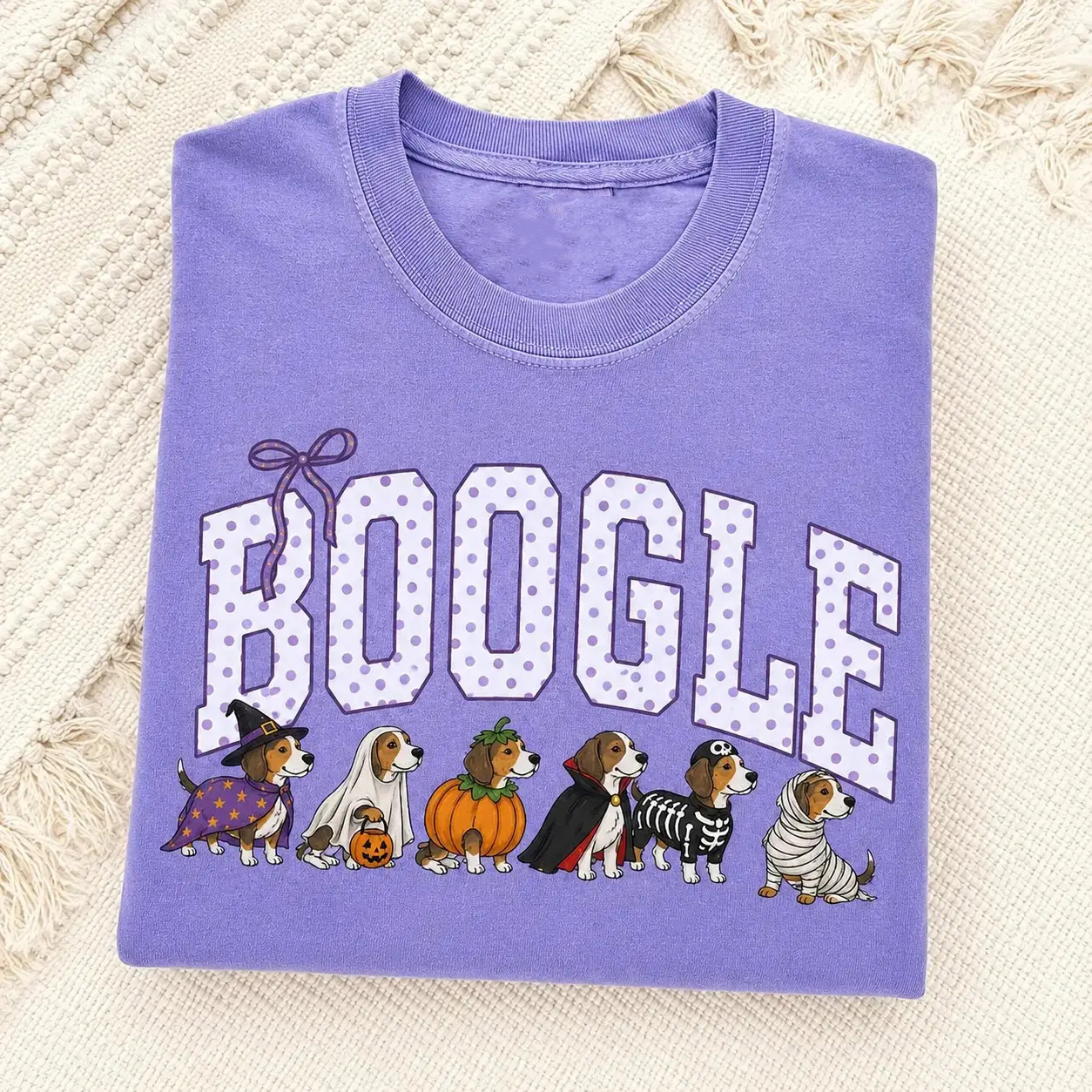 Pumpkin Trick or Treat Ghost Tee, Spooky Dog Shirt, Dog Mom and Dog Lover Gift-Beagle