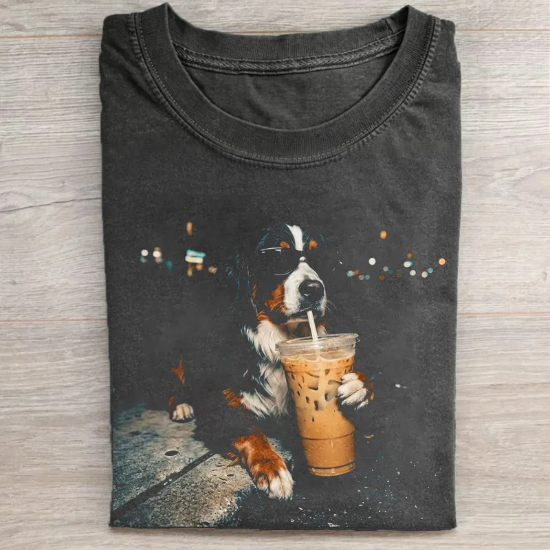 Bernese Mountain Dog Iced Coffee T-shirt