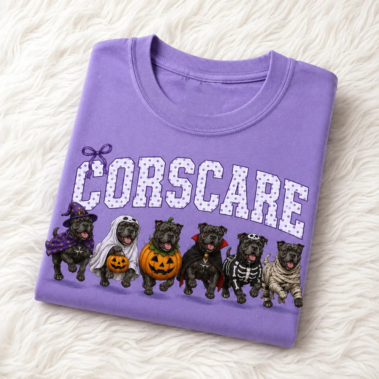 Pumpkin Trick or Treat Ghost Tee, Spooky Dog Shirt, Dog Mom and Dog Lover Gift- Cane Corso