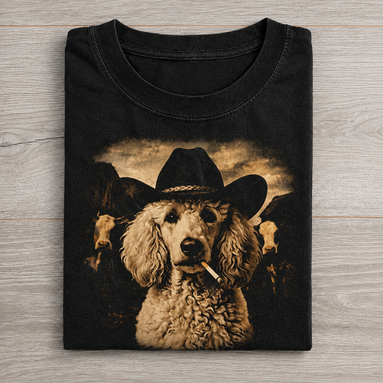 Poodle Western Graphic T-shirt