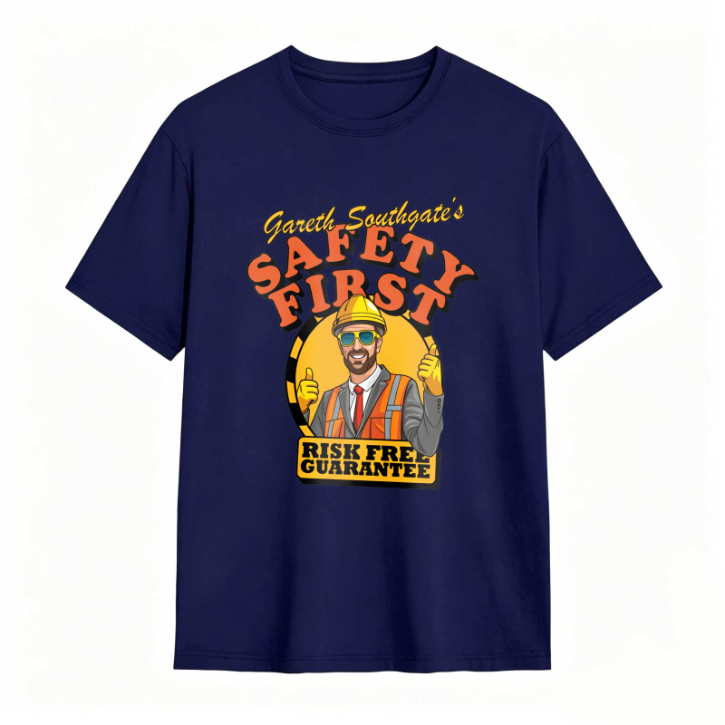 Safety First Construction Worker With Hard Hat And Safety Vest Unisex Classic T-shirt