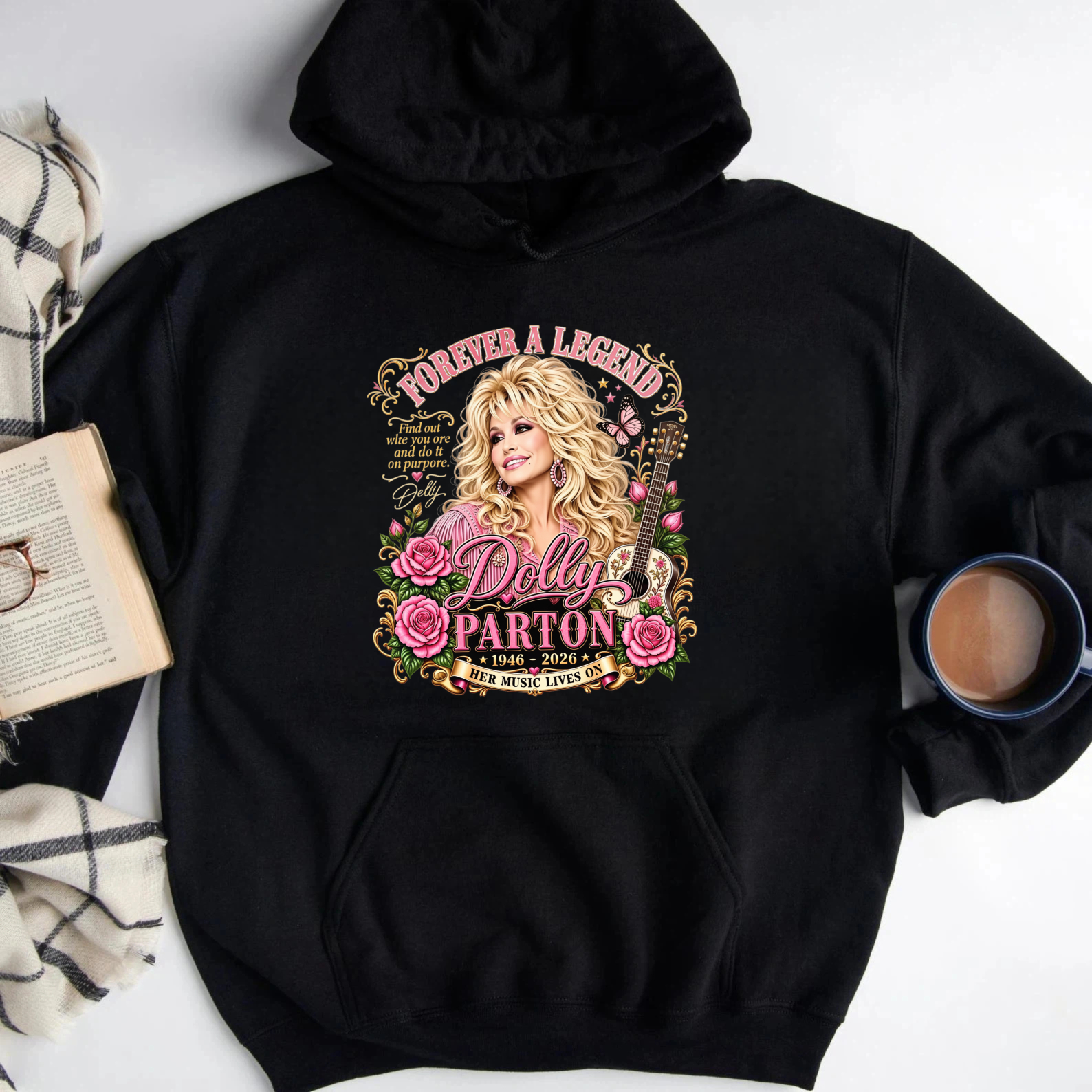 Forever A Legend Dolly Parton 1946 2024 Country Music Singer Sweatshirt