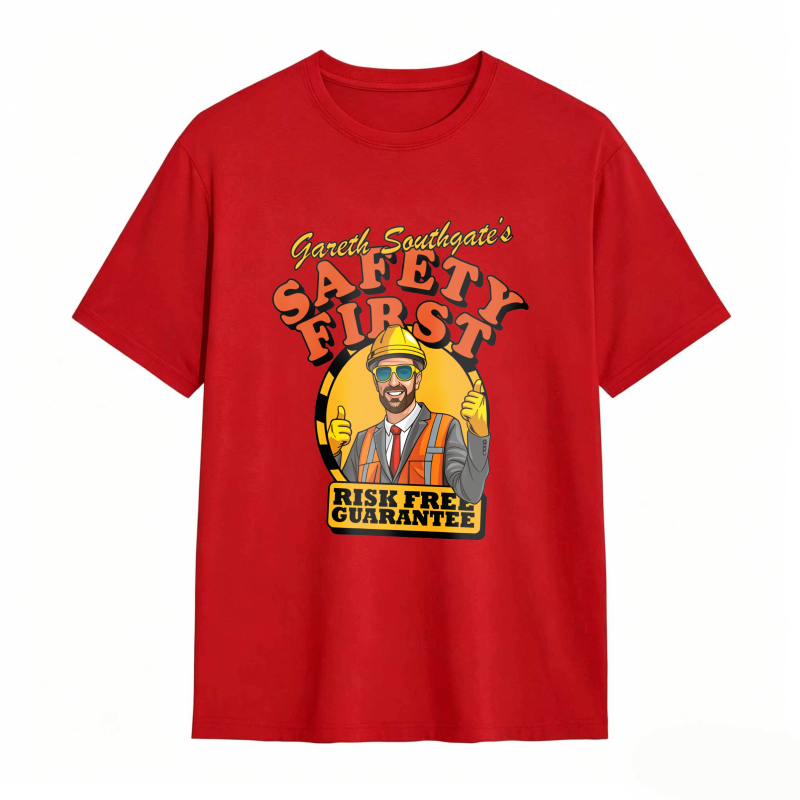 Safety First Construction Worker With Hard Hat And Safety Vest Unisex Classic T-shirt