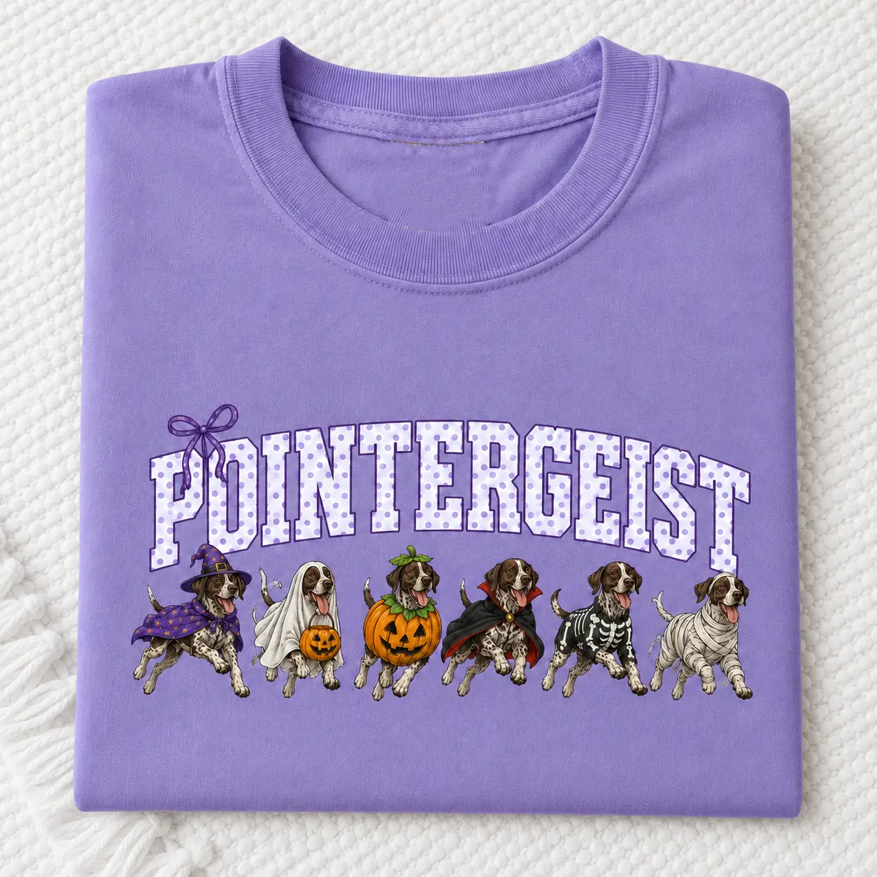 Pumpkin Trick or Treat Ghost Tee, Spooky Dog Shirt, Dog Mom and Dog Lover Gift-  German Shorthaired Pointer