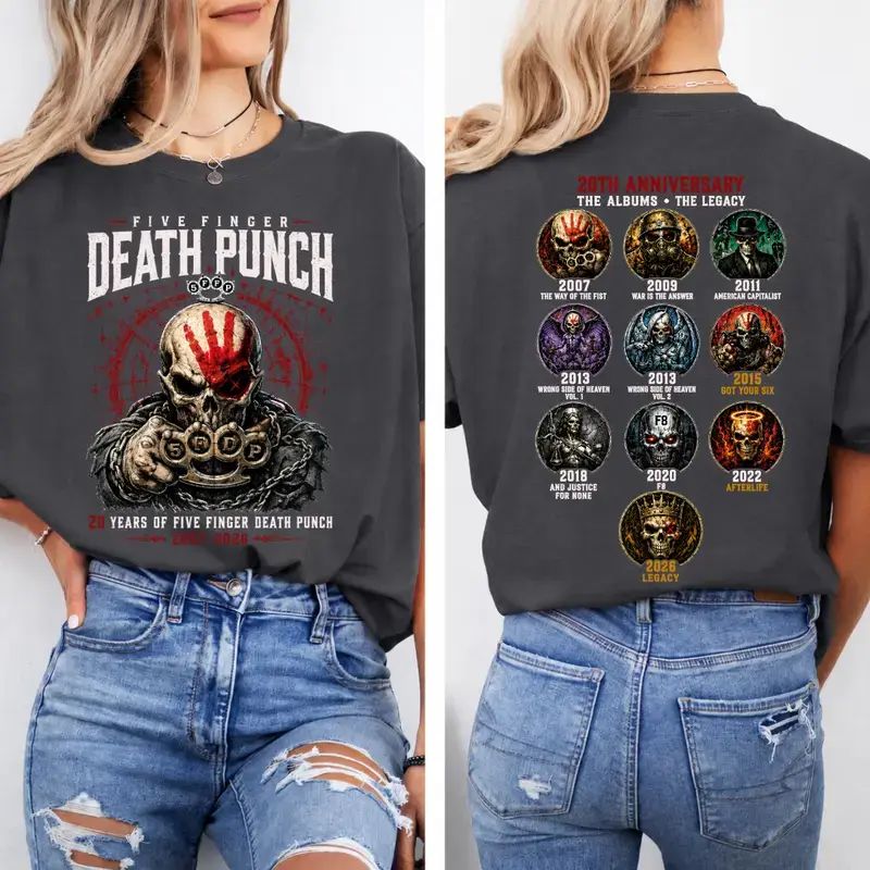 Five Finger Death Punch Rock Band Heavy Metal Music T-shirt