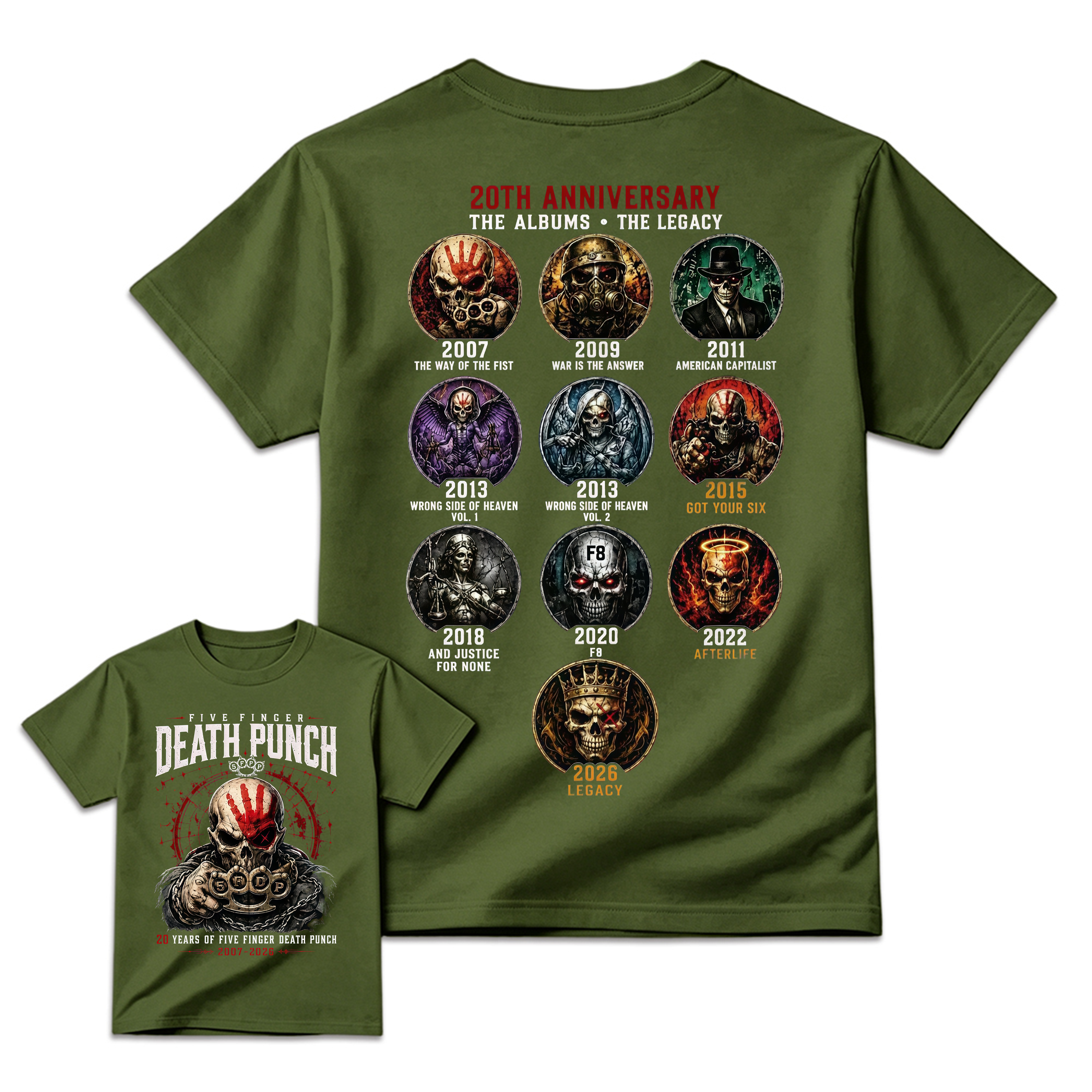 Five Finger Death Punch Rock Band Heavy Metal Music T-shirt