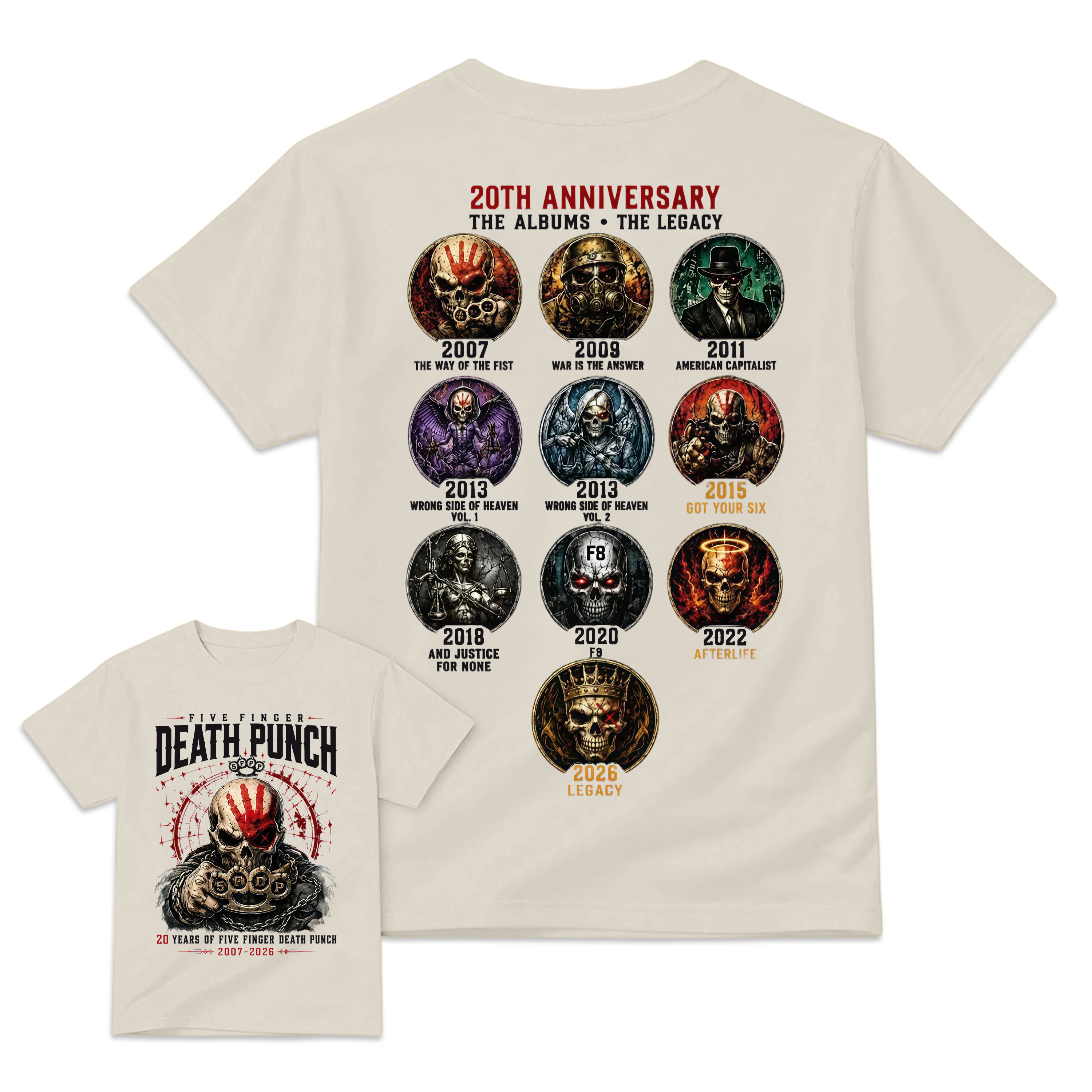 Five Finger Death Punch Rock Band Heavy Metal Music T-shirt