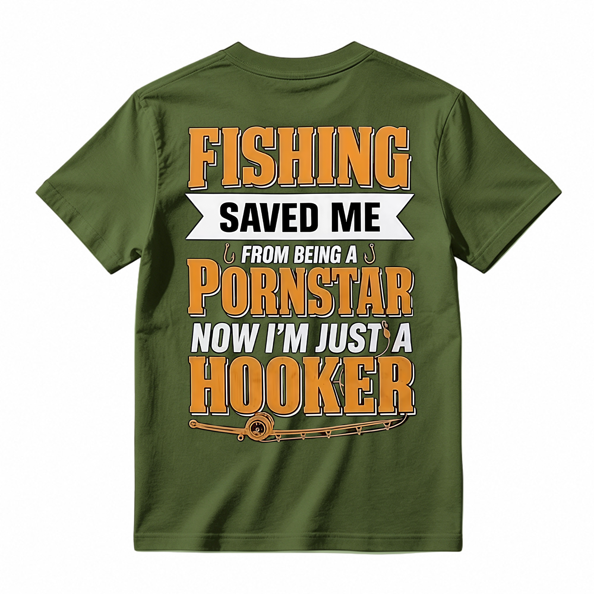 Funny Fishing Saved Me T-Shirt - Humor Graphic Tee for Anglers