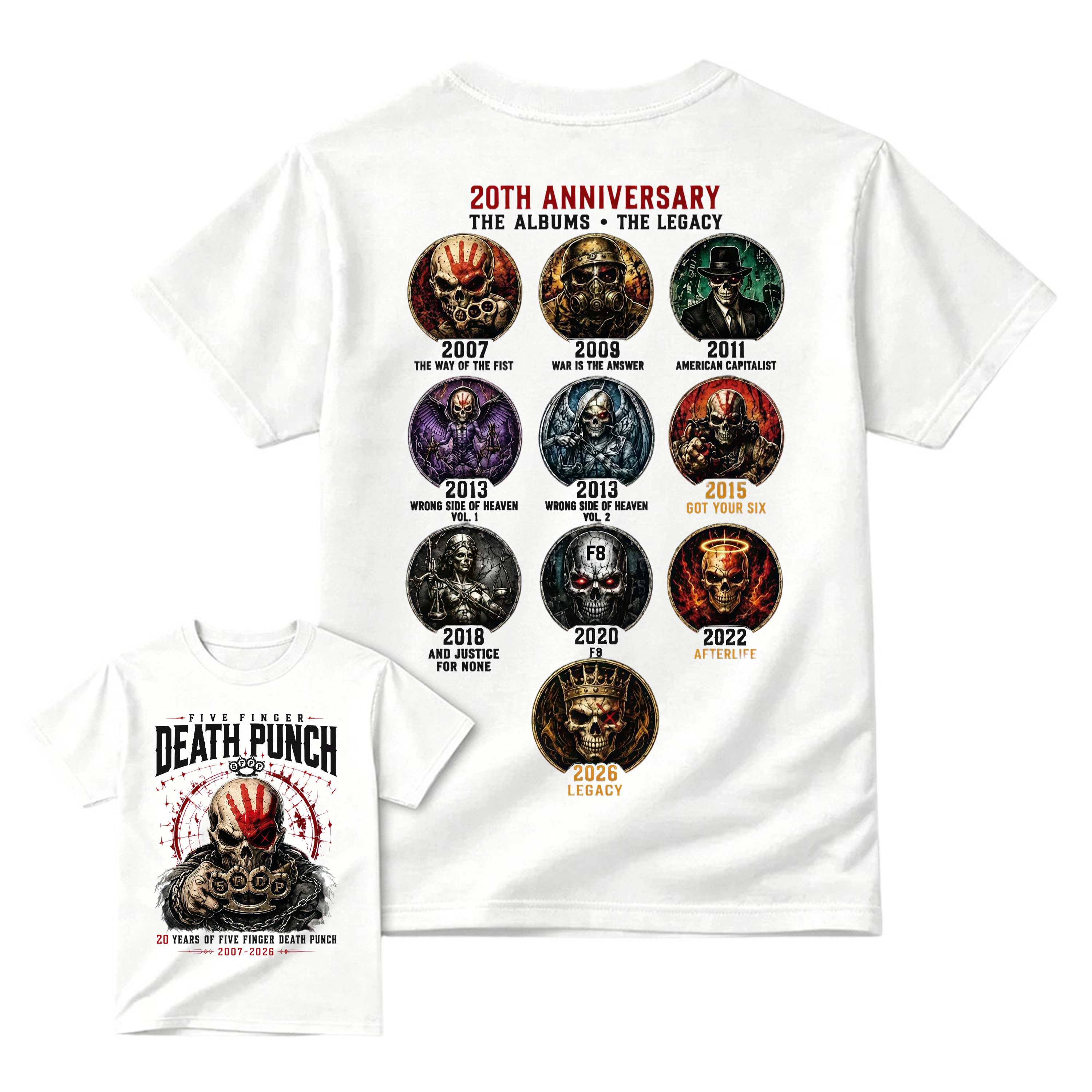 Five Finger Death Punch Rock Band Heavy Metal Music T-shirt