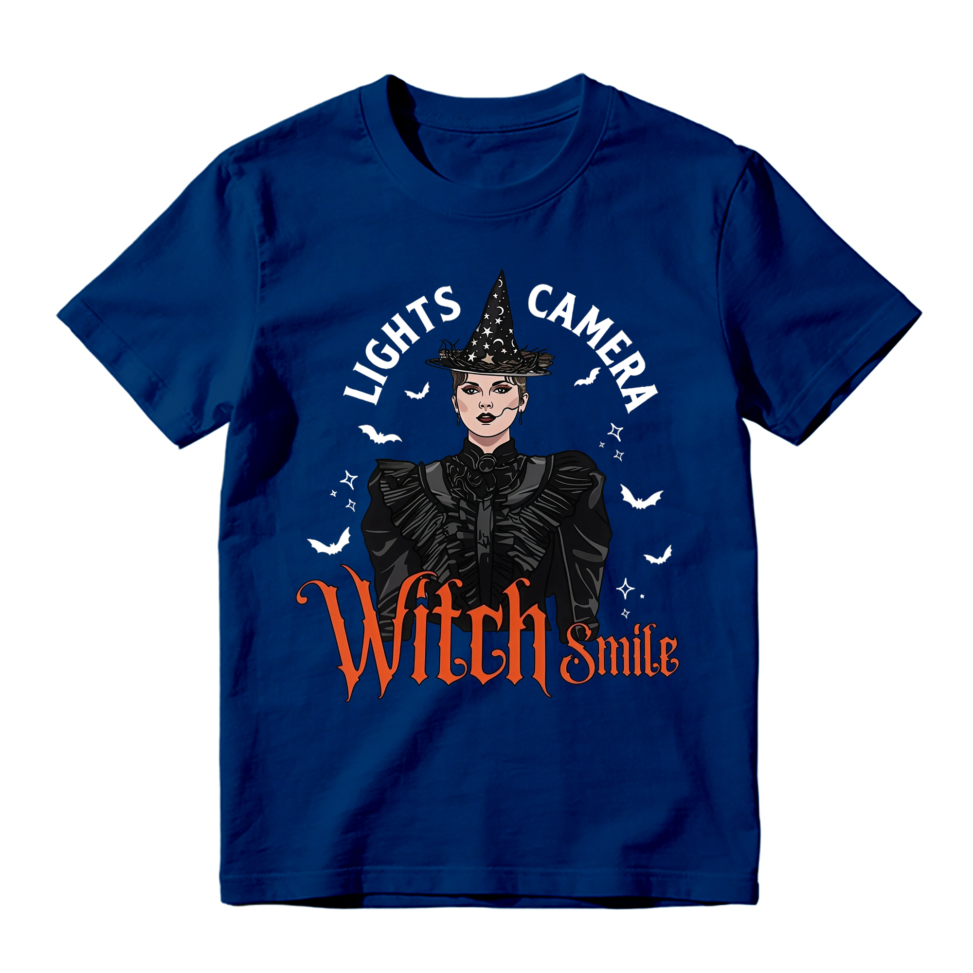 Lights, Camera, Witch Smile! Premium Spooky Season Graphic T-shirt