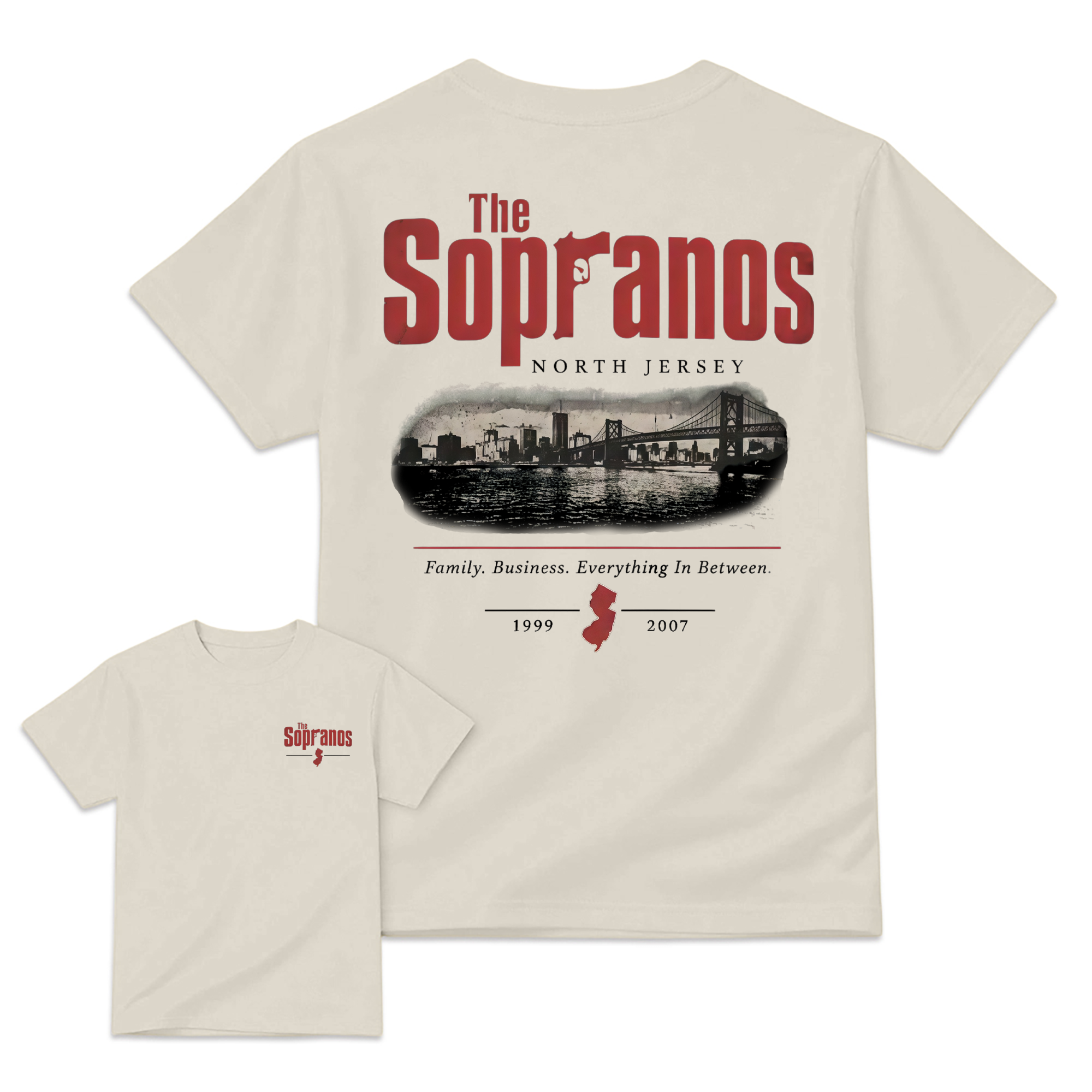 The Sopranos New Jersey Skyline Aesthetic T-Shirt
