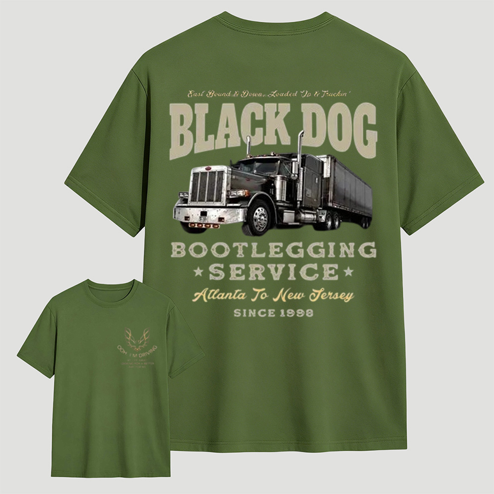 Black Dog Bootlegging Service Graphic T-Shirt