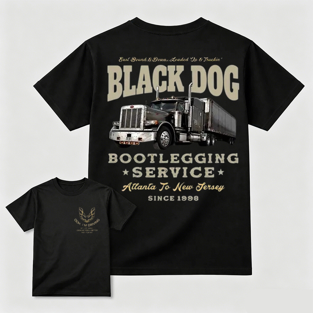 Black Dog Bootlegging Service Graphic T-Shirt
