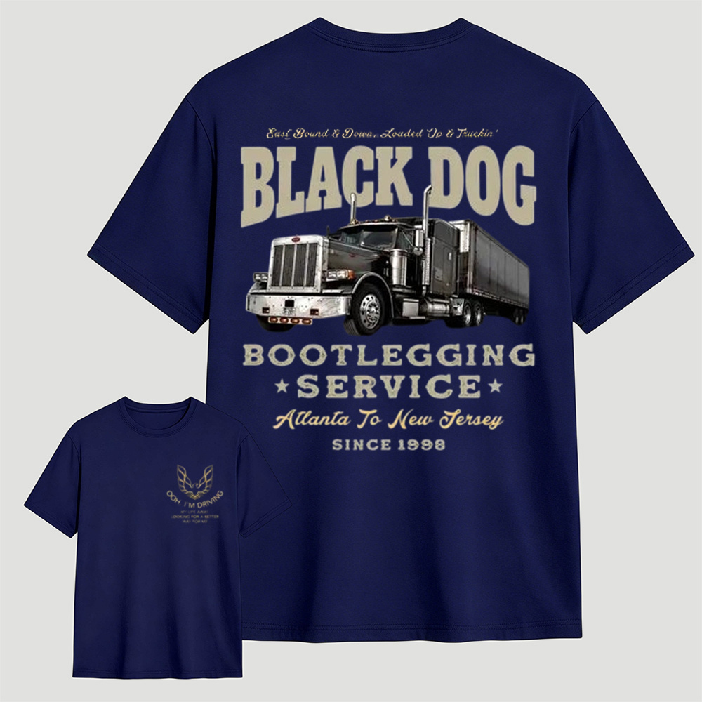 Black Dog Bootlegging Service Graphic T-Shirt