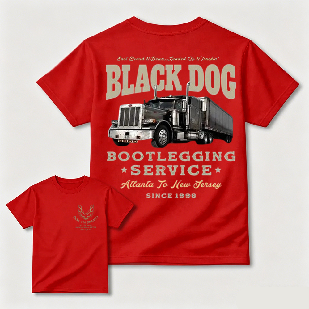 Black Dog Bootlegging Service Graphic T-Shirt