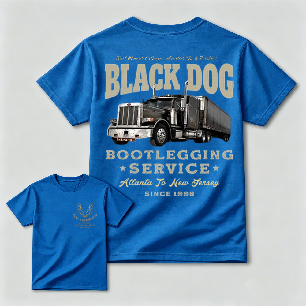 Black Dog Bootlegging Service Graphic T-Shirt