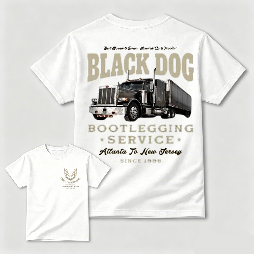 Black Dog Bootlegging Service Graphic T-Shirt