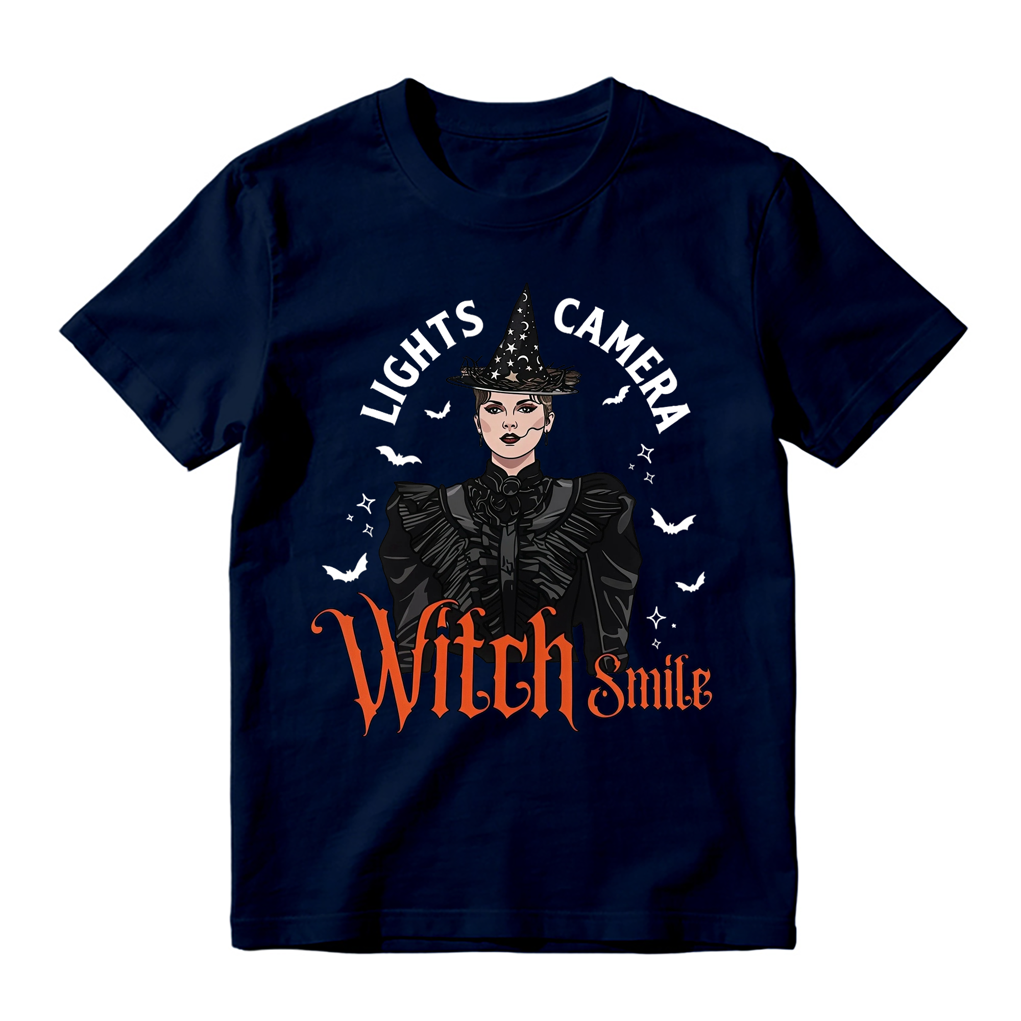 Lights, Camera, Witch Smile! Premium Spooky Season Graphic T-shirt