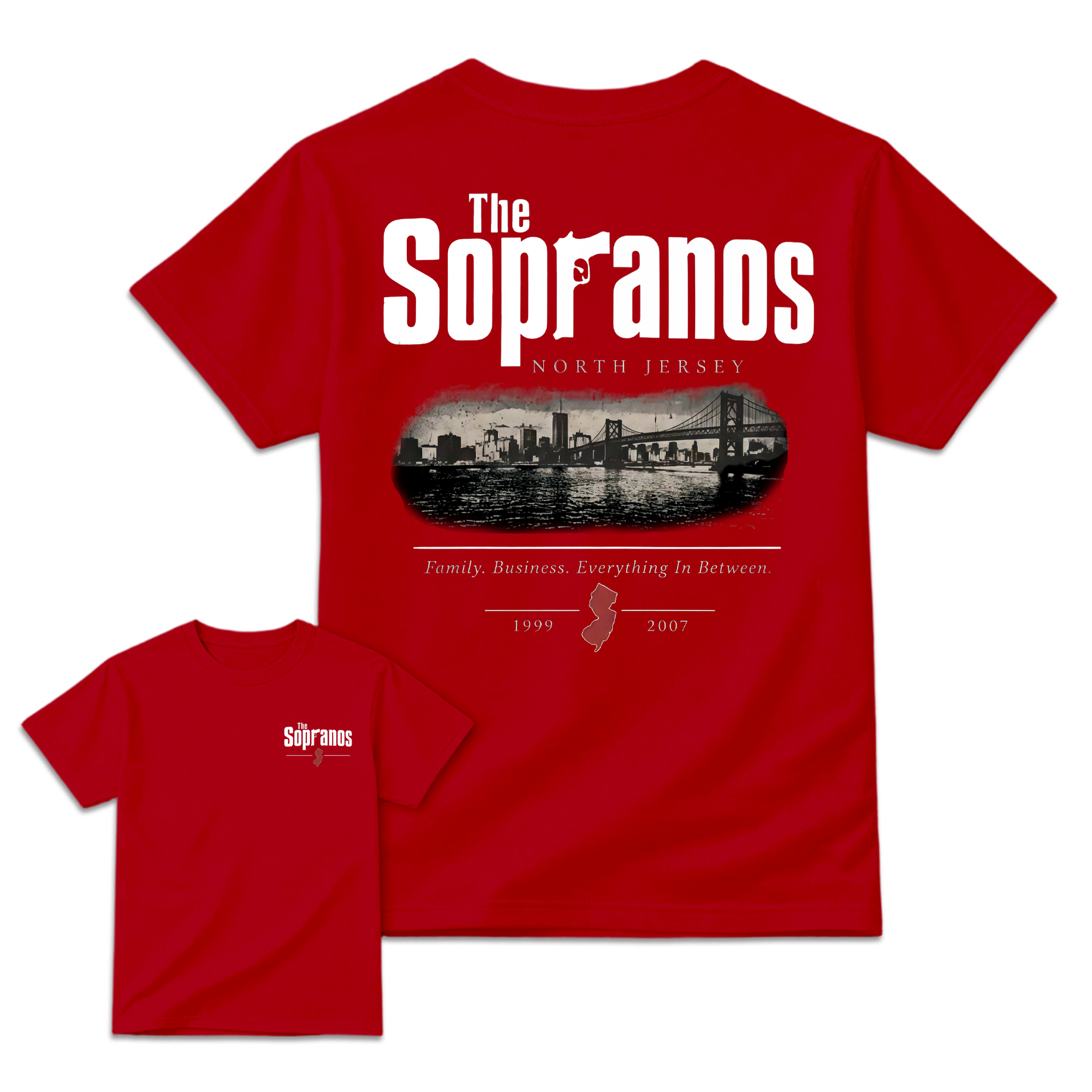 The Sopranos New Jersey Skyline Aesthetic T-Shirt