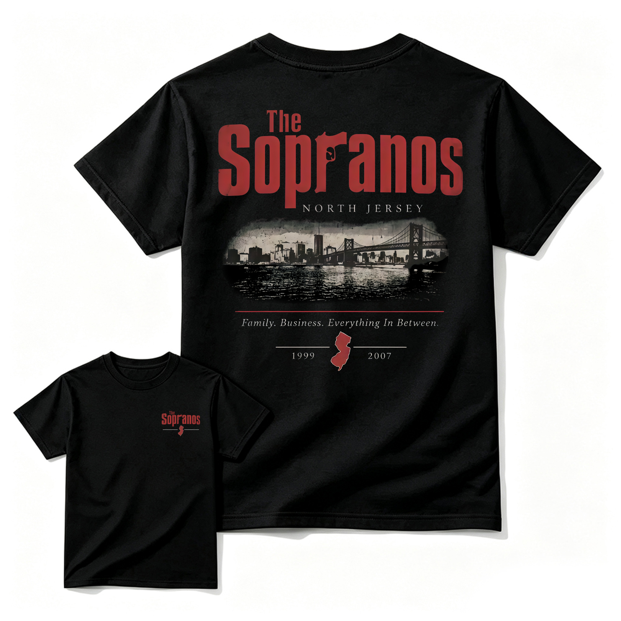 The Sopranos New Jersey Skyline Aesthetic T-Shirt